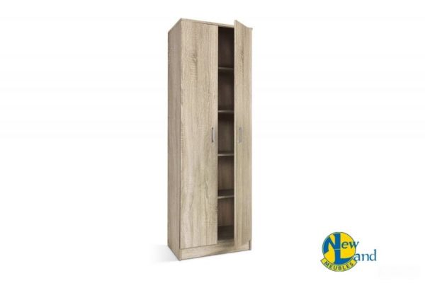 ARMOIRE DE RANGEMENT 'RAY' 2 PORTES ET 4 ÉTAGÈRES SONOMA – Image 2