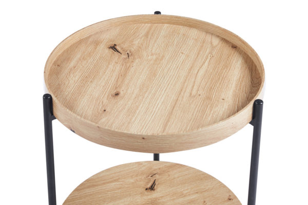 TABLE BASSE 'DALINA' 45 CM DÉCOR CHÊNE VIEILLI – Image 3