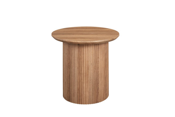 TABLE BASSE 'LAGOS' 50 CM RONDE DÉCOR CHÊNE VIEILLI – Image 2