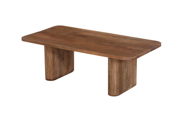 TABLE BASSE 'JEAN' BOIS DE MANGUIER BRUN CLAIR – Image 2