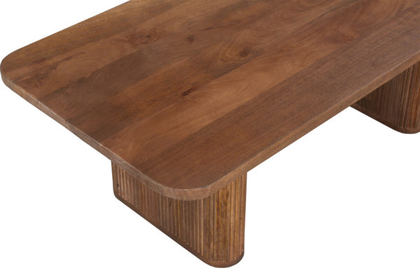 TABLE BASSE 'JEAN' BOIS DE MANGUIER BRUN CLAIR – Image 3