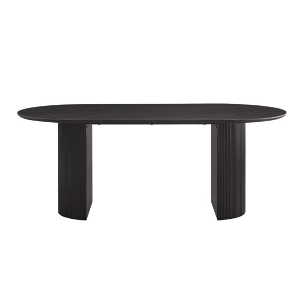 TABLE 'LAGOS' 200 CM OVALE DÉCOR BRUN FONCÉ – Image 3