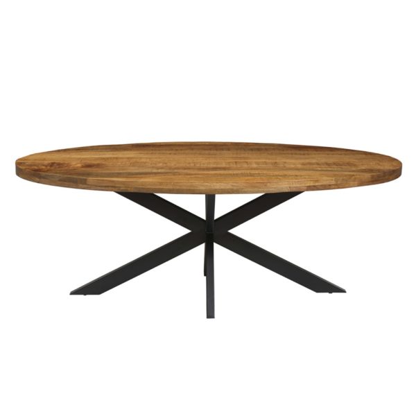 TABLE 'ALEXA' 200 CM OVALE BOIS DE MANGUIER – Image 2