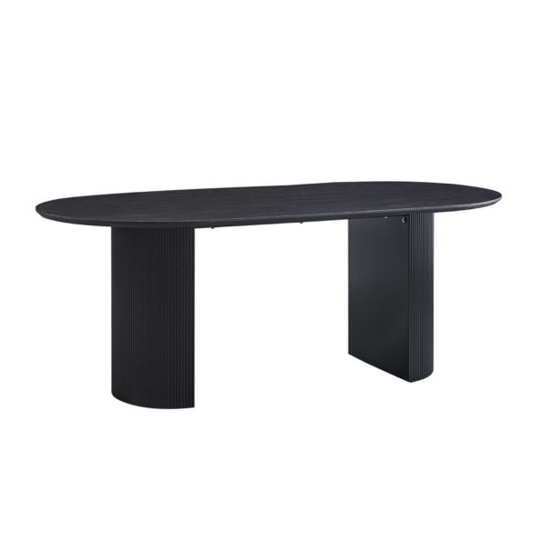 TABLE 'LAGOS' 200 CM OVALE DÉCOR BRUN FONCÉ – Image 2