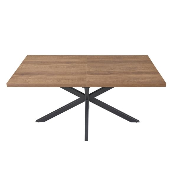 TABLE EXTENSIBLE 'KOS' 160-200 CM DÉCOR BRUN FONCÉ – Image 4