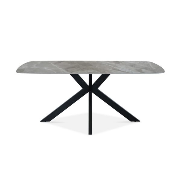 TABLE 'APOLLO' 180 CM OVALE DANOISE PIERRE BRILLANT ITALIAN GRIS – Image 3