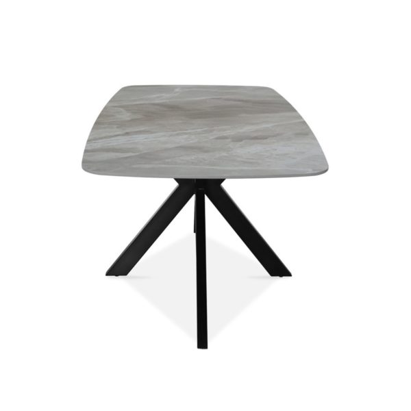 TABLE 'APOLLO' 180 CM OVALE DANOISE PIERRE BRILLANT ITALIAN GRIS – Image 2